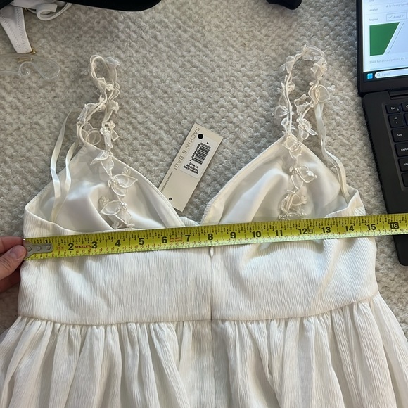 NWT Sachin & Babi ($1095) Sabrina empire Chiffon Gown - Ivory - size 4 - bridal - Picture 16 of 16